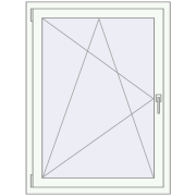 ENERGY-SAVING REHAU SYNEGO MD 900x1190 mm RAL 9016 Traffic white two-sided