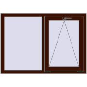 OPTIMUM REHAU EURO 70 1200x850 mm BLACK_CHERRY two-sided OPTIMUM REHAU EURO 70 1200x850 mm BLACK_CHERRY two-sided