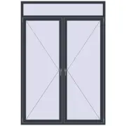 OPTIMUM REHAU EURO 70 1630x2380 mm ANTHRACITE_GREY_STRUKTURAL two-sided