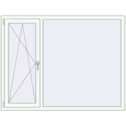 BASE REHAU EURO 60 1700x1300 mm RAL 9016 Traffic white two-sided