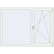 OPTIMUM REHAU EURO 70 1700x1250 mm RAL 9016 Traffic white two-sided