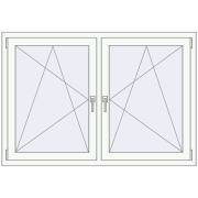 OPTIMUM REHAU EURO 70 1500x1000 mm RAL 9016 Traffic white two-sided