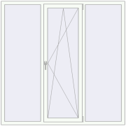 OPTIMUM REHAU EURO 70 1800x1800 mm RAL 9016 Traffic white two-sided