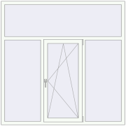 REHAU BRILLANT DESIGN 1800x1800 mm RAL 9016 Traffic white two-sided