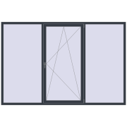 BASE REHAU EURO 60 2700x1800 mm ANTHRACITE_GREY_STRUKTURAL two-sided BASE REHAU EURO 60 2700x1800 mm ANTHRACITE_GREY_STRUKTURAL two-sided