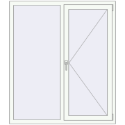 BASE REHAU EURO 60 1300x1500 mm RAL 9016 Traffic white two-sided