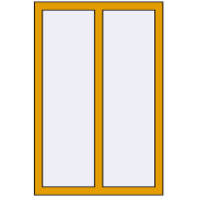 ALU STANDARD 72 800x1200 mm RAL 1004 Golden yellow two-sided