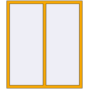 ALU STANDARD 72 1300x1500 mm RAL 1003 Signal yellow two-sided