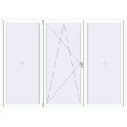 Ferestre 2480x1810 mm REHAU BRILLANT DESIGN RAL 9016 Traffic white two-sided Ferestre 2480x1810 mm REHAU BRILLANT DESIGN RAL 9016 Traffic white two-sided