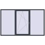 OPTIMUM REHAU EURO 70 2500x1500 mm ANTHRACITE_GREY_STRUKTURAL two-sided