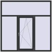 REHAU BRILLANT DESIGN 1800x1800 mm ANTHRACITE_GREY_GLATT two-sided