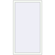 REHAU ARTEVO 800x1500 mm RAL 9016 Traffic white two-sided