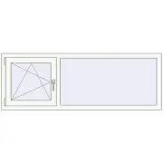 ENERGY-SAVING REHAU SYNEGO MD 1700x600 mm RAL 9016 Traffic white two-sided
