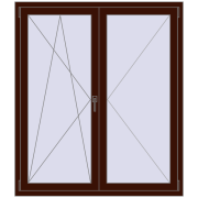 OPTIMUM REHAU EURO 70 1300x1500 mm BLACK_CHERRY two-sided
