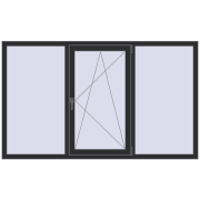 REHAU ARTEVO 2000x1200 mm ANTHRACITE_GREY_GLATT two-sided
