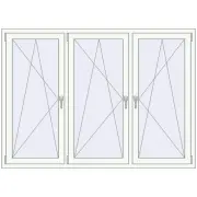 REHAU BRILLANT DESIGN 1880x1360 mm RAL 9016 Traffic white two-sided