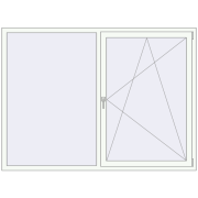 Ferestre 2000x1470 mm OPTIMUM REHAU EURO 70 RAL 9016 Traffic white two-sided