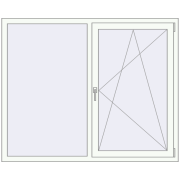 ENERGY-SAVING REHAU SYNEGO MD 1600x1300 mm RAL 9016 Traffic white two-sided