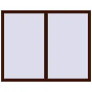 OPTIMUM REHAU EURO 70 1470x1160 mm BLACK_CHERRY two-sided