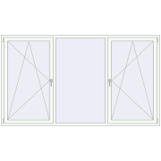 BASE REHAU EURO 60 2600x1500 mm RAL 9016 Traffic white two-sided