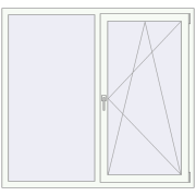 OPTIMUM REHAU EURO 70 1500x1400 mm RAL 9016 Traffic white two-sided OPTIMUM REHAU EURO 70 1500x1400 mm RAL 9016 Traffic white two-sided