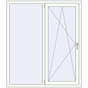 BASE REHAU EURO 60 1300x1500 mm RAL 9016 Traffic white two-sided