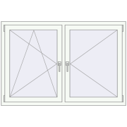 OPTIMUM REHAU EURO 70 1500x1000 mm RAL 9016 Traffic white two-sided