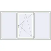 REHAU BRILLANT DESIGN 2050x1145 mm RAL 9016 Traffic white two-sided