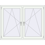 OPTIMUM REHAU EURO 70 1350x1100 mm RAL 9016 Traffic white two-sided OPTIMUM REHAU EURO 70 1350x1100 mm RAL 9016 Traffic white two-sided