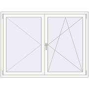 REHAU ARTEVO 1600x1200 mm RAL 9016 Traffic white two-sided