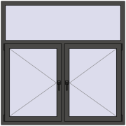 REHAU ARTEVO 1500x1500 mm BASALT_GREY two-sided