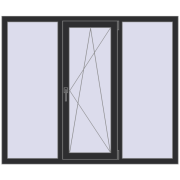 OPTIMUM REHAU EURO 70 1550x1300 mm ANTHRACITE_GREY_GLATT two-sided OPTIMUM REHAU EURO 70 1550x1300 mm ANTHRACITE_GREY_GLATT two-sided