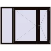 OPTIMUM REHAU EURO 70 1600x1200 mm BLACK_BROWN two-sided