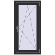 Ferestre 600x1200 mm BASE REHAU EURO 60 ANTHRACITE_GREY_GLATT two-sided