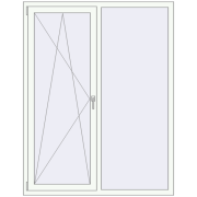 REHAU BRILLANT DESIGN 1370x1765 mm RAL 9016 Traffic white two-sided REHAU BRILLANT DESIGN 1370x1765 mm RAL 9016 Traffic white two-sided