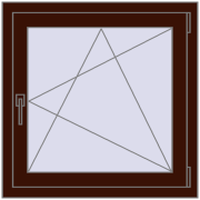 REHAU BRILLANT DESIGN 770x770 mm BLACK_CHERRY two-sided