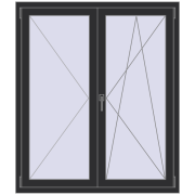 OPTIMUM REHAU EURO 70 1200x1400 mm ANTHRACITE_GREY_GLATT two-sided OPTIMUM REHAU EURO 70 1200x1400 mm ANTHRACITE_GREY_GLATT two-sided