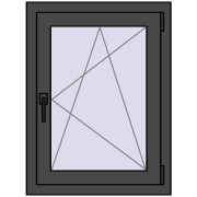 BASE REHAU EURO 60 600x800 mm BASALT_GREY two-sided