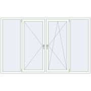 OPTIMUM REHAU EURO 70 2400x1500 mm RAL 9016 Traffic white two-sided OPTIMUM REHAU EURO 70 2400x1500 mm RAL 9016 Traffic white two-sided