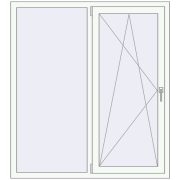 OPTIMUM REHAU EURO 70 1400x1500 mm RAL 9016 Traffic white two-sided OPTIMUM REHAU EURO 70 1400x1500 mm RAL 9016 Traffic white two-sided