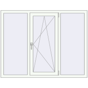 REHAU BRILLANT DESIGN 1540x1200 mm RAL 9016 Traffic white two-sided