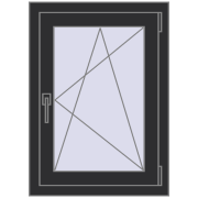 BASE REHAU EURO 60 600x800 mm ANTHRACITE_GREY_GLATT two-sided