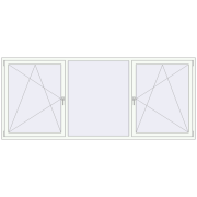 ENERGY-SAVING REHAU SYNEGO MD 2890x1220 mm RAL 9016 Traffic white two-sided