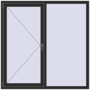 BASE REHAU EURO 60 1500x1500 mm BLACK_STRUCTURAL two-sided BASE REHAU EURO 60 1500x1500 mm BLACK_STRUCTURAL two-sided