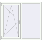 OPTIMUM REHAU EURO 70 1300x1200 mm RAL 9016 Traffic white two-sided OPTIMUM REHAU EURO 70 1300x1200 mm RAL 9016 Traffic white two-sided