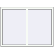 REHAU ARTEVO 1400x1000 mm RAL 9016 Traffic white two-sided