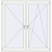 BASE REHAU EURO 60 1500x1500 mm RAL 9016 Traffic white two-sided