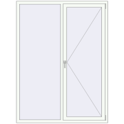 ENERGY-SAVING REHAU SYNEGO MD 1500x2000 mm RAL 9016 Traffic white two-sided