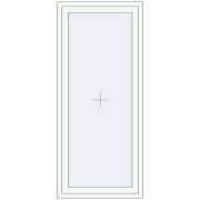 ENERGY-SAVING REHAU SYNEGO MD 750x1800 mm RAL 9016 Traffic white two-sided