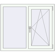 BASE REHAU EURO 60 1100x880 mm RAL 9016 Traffic white two-sided